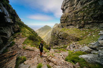 Fototapeta na wymiar Table Mountain hiking
