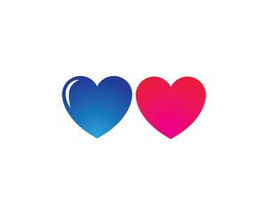 Obraz na płótnie Canvas Love Logo Vector icon illustration design