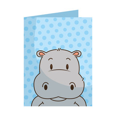 cute little hippo character