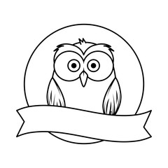 Obraz premium cute little owl bird character