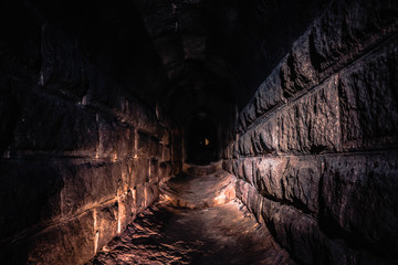 Underground stone tunnel