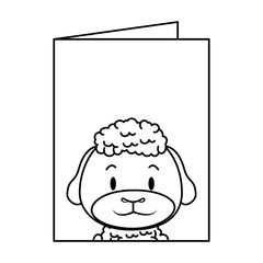 cute little sheep character