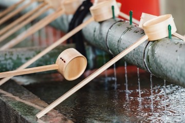 手水・手洗いのひしゃく