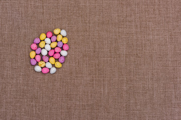 vintage background with easter eggs	