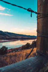 sunset in the mountains