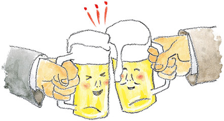 和やかな乾杯