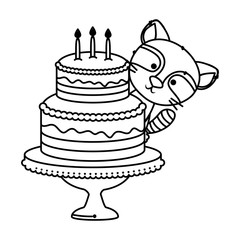 cute little raccoon character