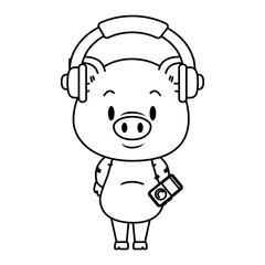cute little pig character