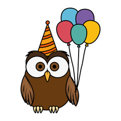 cute little owl bird character