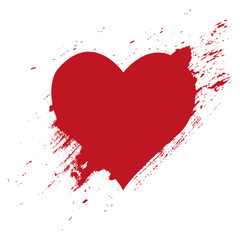 vector grunge heart, Valentine day, illustration vintage design element. Hand drawn style illustration with a grunge effect. Hearts with grunge texture.