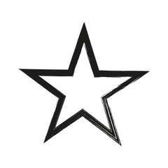Grunge star. Hand drawn style illustration with a grunge effect. Star with grunge texture. Vector illustration