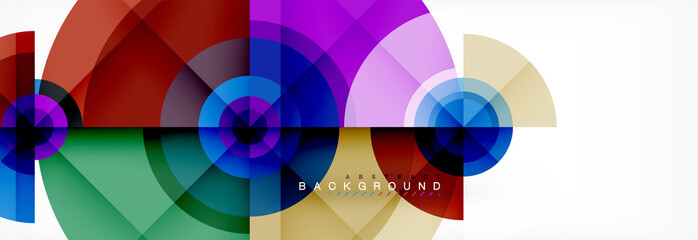 Obraz premium Geometric circle abstract background, creative geometric wallpaper.