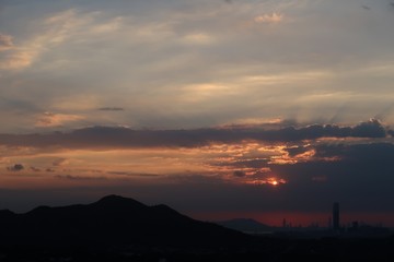 Fototapeta premium Hong Kong Sunset 