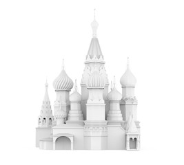 White Saint Basil's Cathedral Isolated