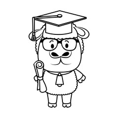 cute little sheep character