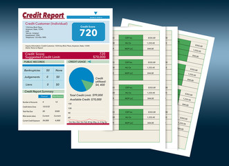 This is a generic, mock, credit report.