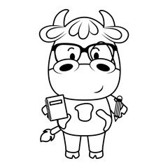 cute little cow character