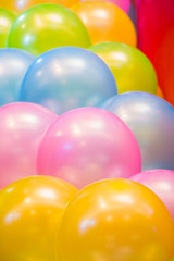 Colourful balloons, Balloon background, Variety colour of balloon, top of balloons focus
