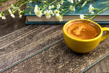 Hot coffee vintage color.