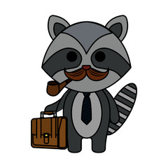 cute little raccoon character