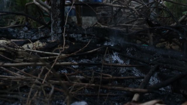 Heat ash and smoke from bornfire. Heat accumulated with global warming.  Or we are the cause of this problem
