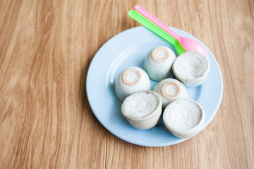 Thai Coconut Milk Custard - Khanom Thuai, Thai dessert by egg cocunut yummy Thailand food 