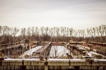  Abandoned, unused object Sewage treatment plant