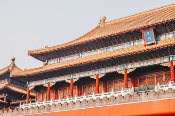 Fototapeta na wymiar The beautiful forbidden city in Beijing