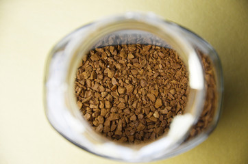 Coffee in an open jar