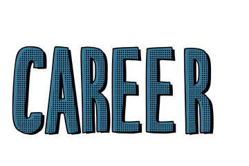 career lettering text