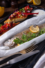 the perfectly baked oven trout with lemon and herbs
