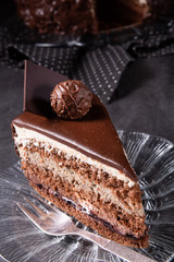 Chocolate cake - Airy biscuit and a cream of cream and chocolate