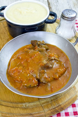 langue de boeuf et purée