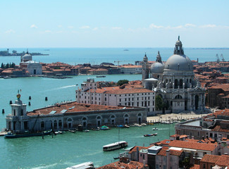 Fototapeta na wymiar Different views of Venice, Santa Maria della salute