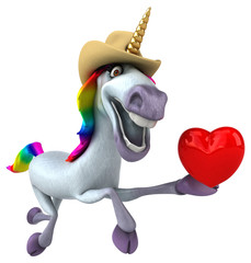 Obraz premium Fun unicorn - 3D Illustration