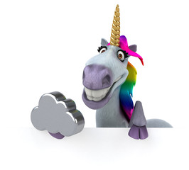 Fun unicorn - 3D Illustration