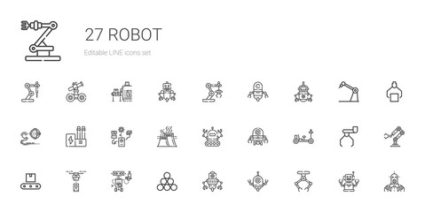 Fototapeta na wymiar robot icons set