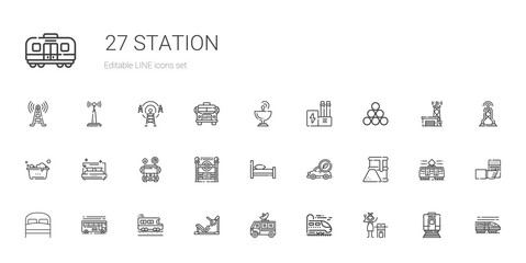 station icons set