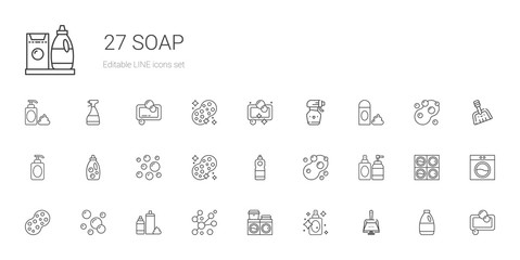 soap icons set