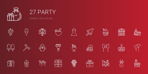 party icons set