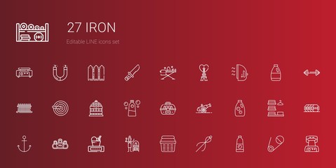 iron icons set