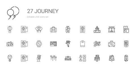journey icons set
