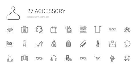 accessory icons set
