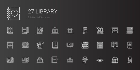 library icons set