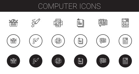 computer icons set