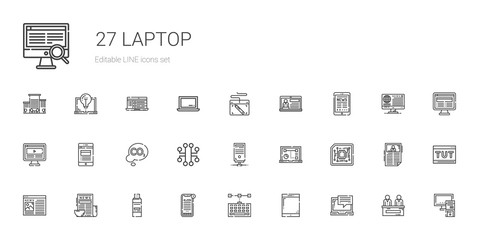 laptop icons set