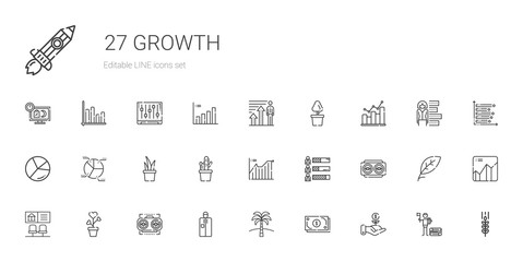growth icons set