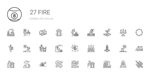 fire icons set