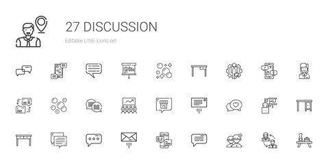 discussion icons set