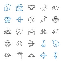 romance icons set